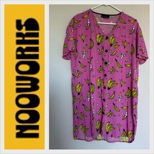 Nooworks banana tunic shirt dress 🍌 MD Rayon